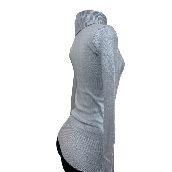 Handmade Women’s Grey Teddy Bear with S Letter Turtle Neck Sweater Sz S - Picture 5 of 12